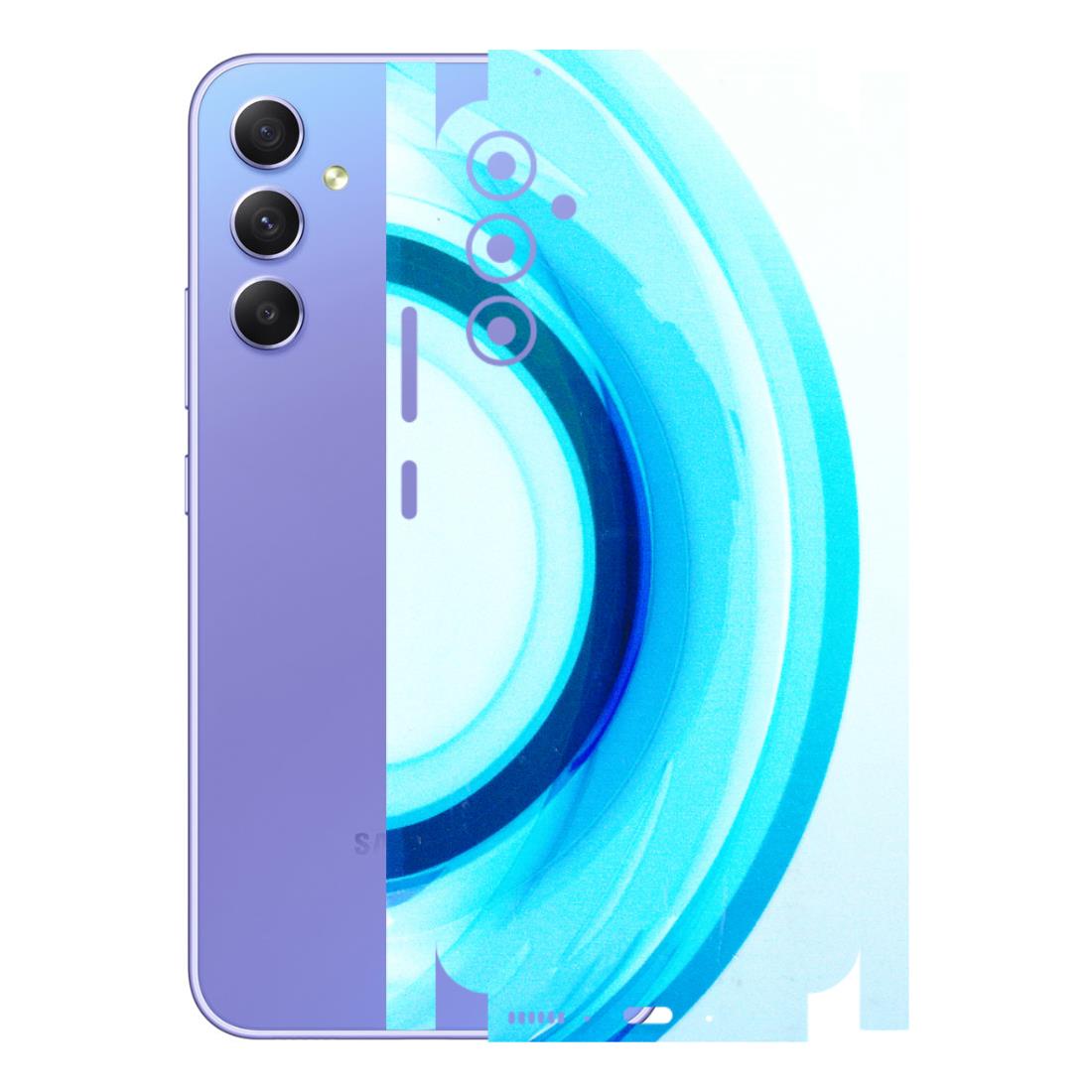 Samsung A/S Series Phone Skins (All Models) - The Blue Curve - 3D Embossed Finish (L-244) Samsung Galaxy A34 (5G)