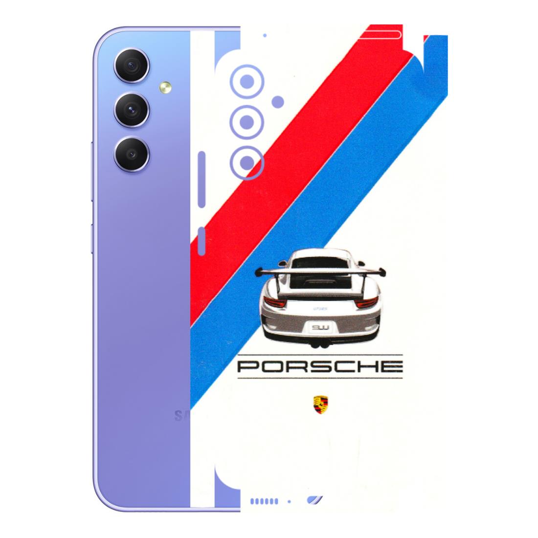 Samsung A/S Series Phone Skins (All Models) - Porche Car Sober Logo - 3D Embossed Finish (L-248) Samsung Galaxy A34 (5G)