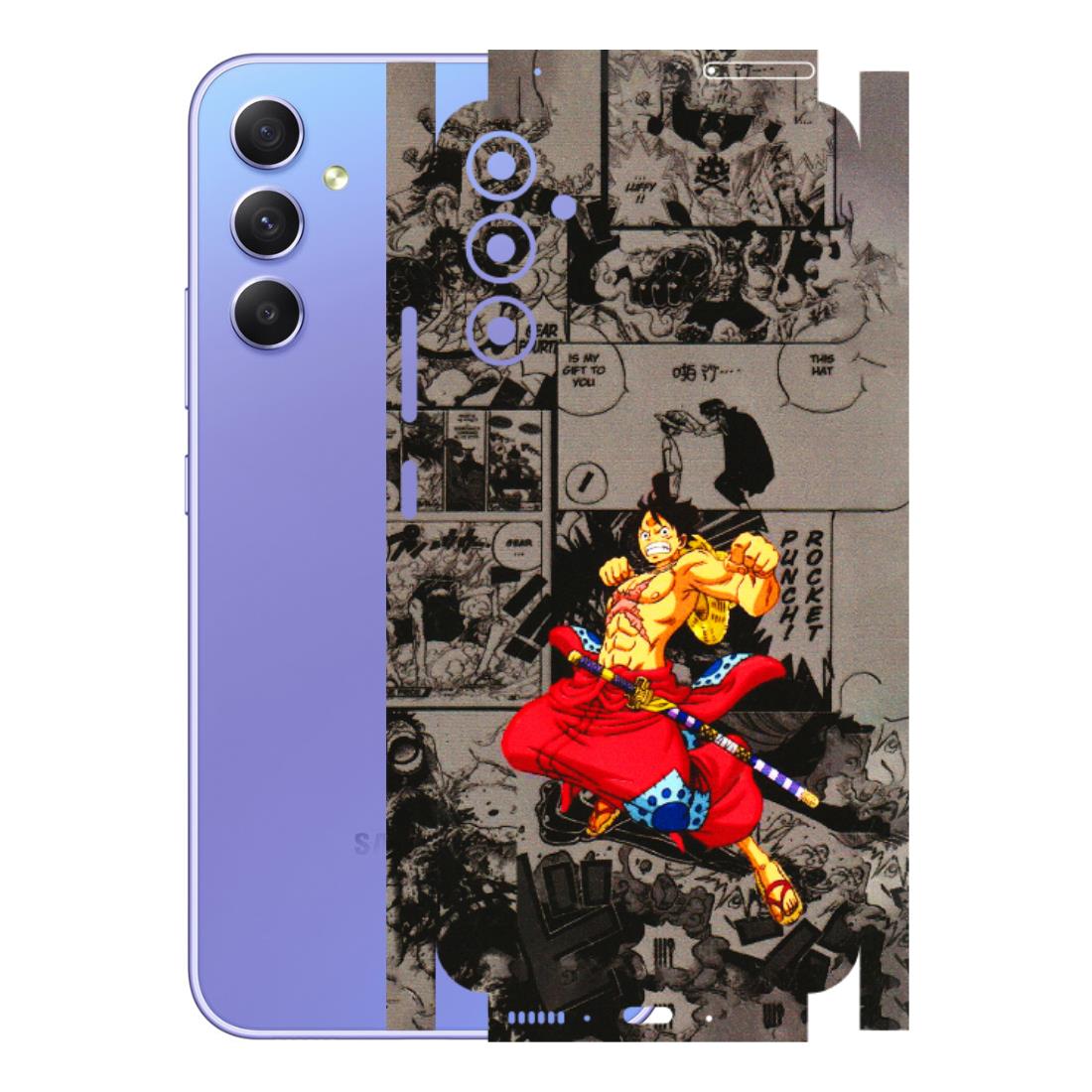 Samsung A/S Series Phone Skins (All Models) - One Piece Rocket Punch Manga - 3D Embossed Finish (L-25) Samsung Galaxy A34 (5G)