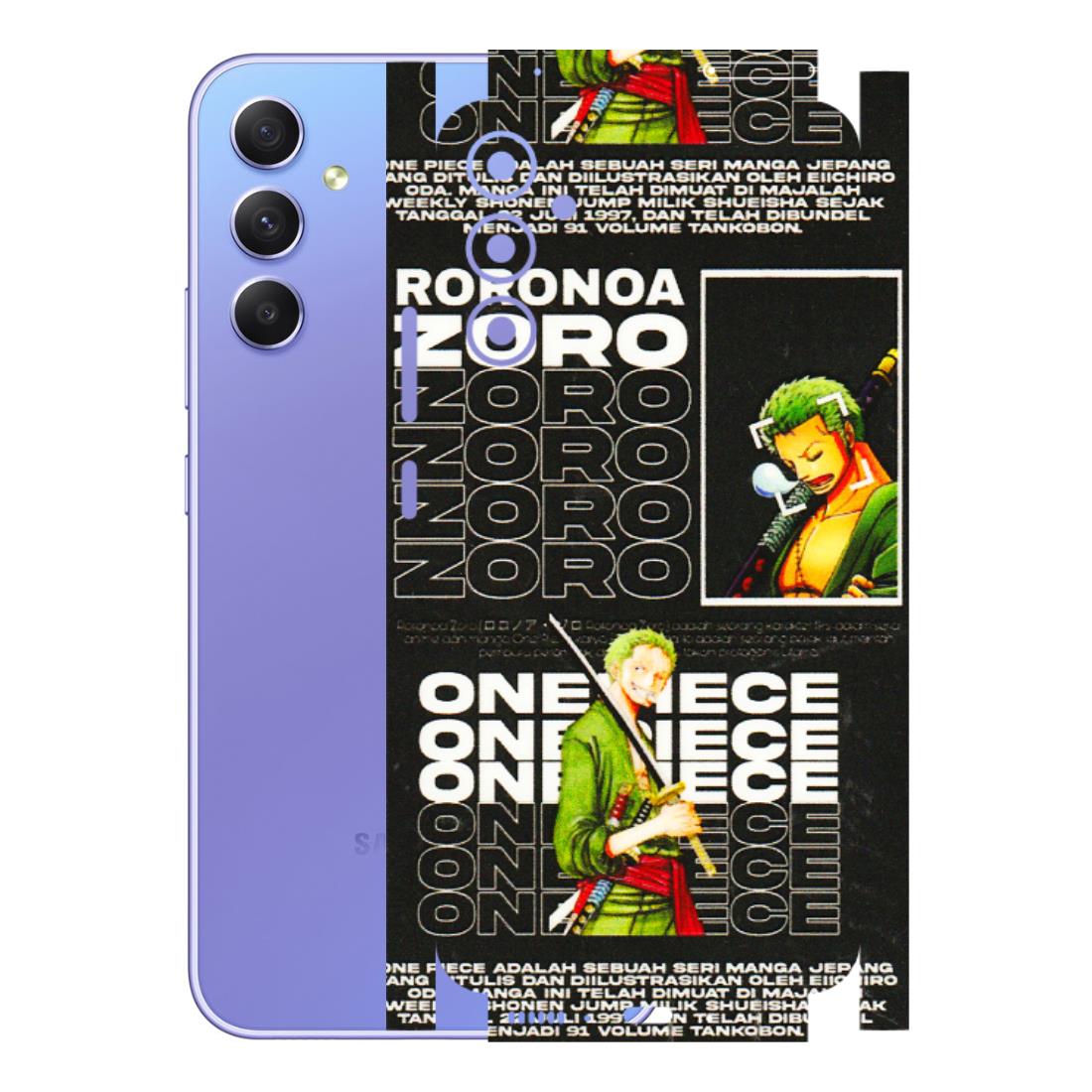 Samsung A/S Series Phone Skins (All Models) - One Piece Zoro - 3D Embossed Finish (L-250) Samsung Galaxy A34 (5G)