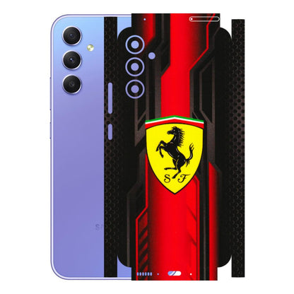Samsung A/S Series Phone Skins (All Models) - Black Ferrari Logo - 3D Embossed Finish (L-253) Samsung Galaxy A34 (5G)