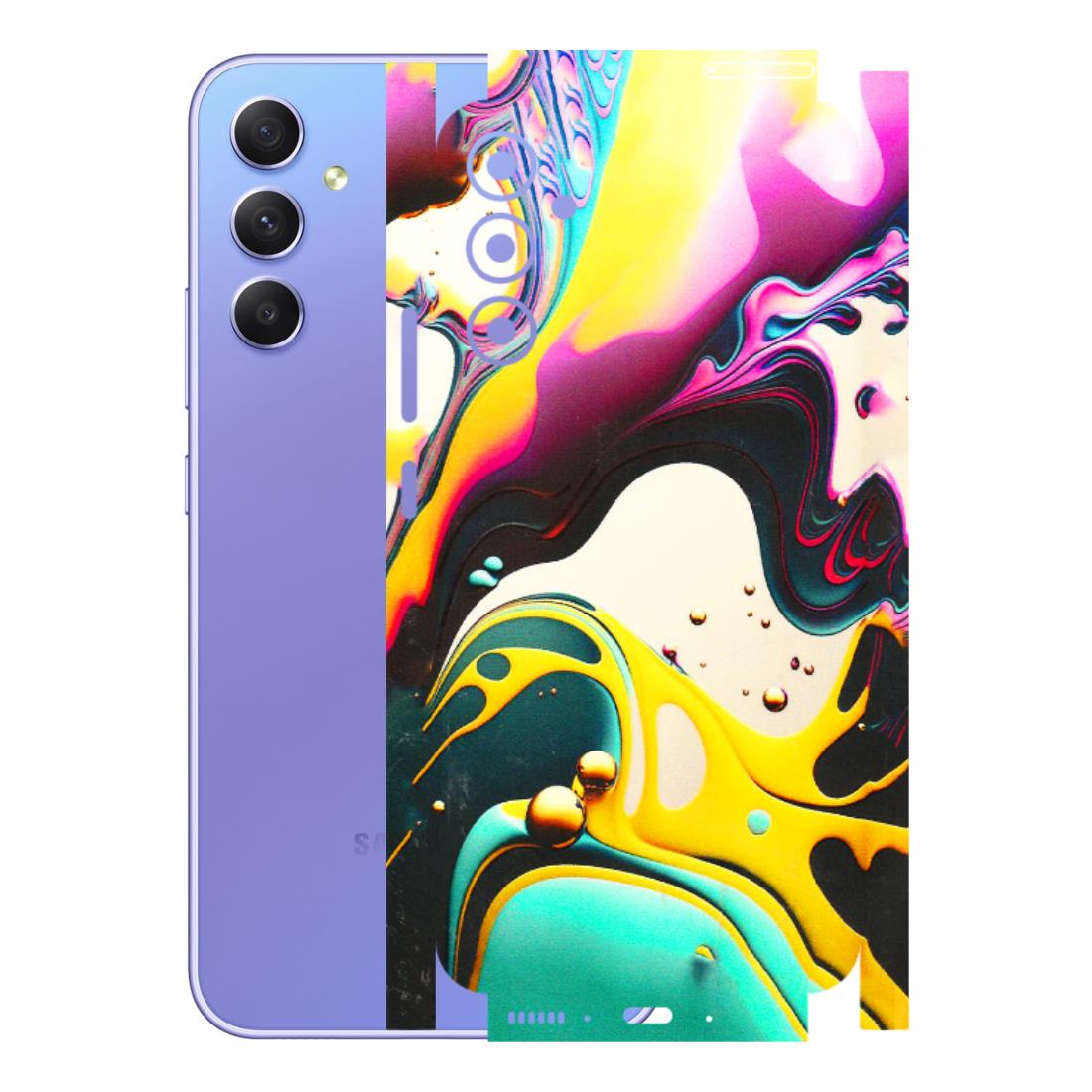 Samsung A/S Series Phone Skins (All Models) - Multicolor Abstract pattern - 3D Embossed Finish (L-254) Samsung Galaxy A34 (5G)