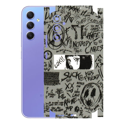 Samsung A/S Series Phone Skins (All Models) - Never Have Love Anime - 3D Embossed Finish (L-260) Samsung Galaxy A34 (5G)