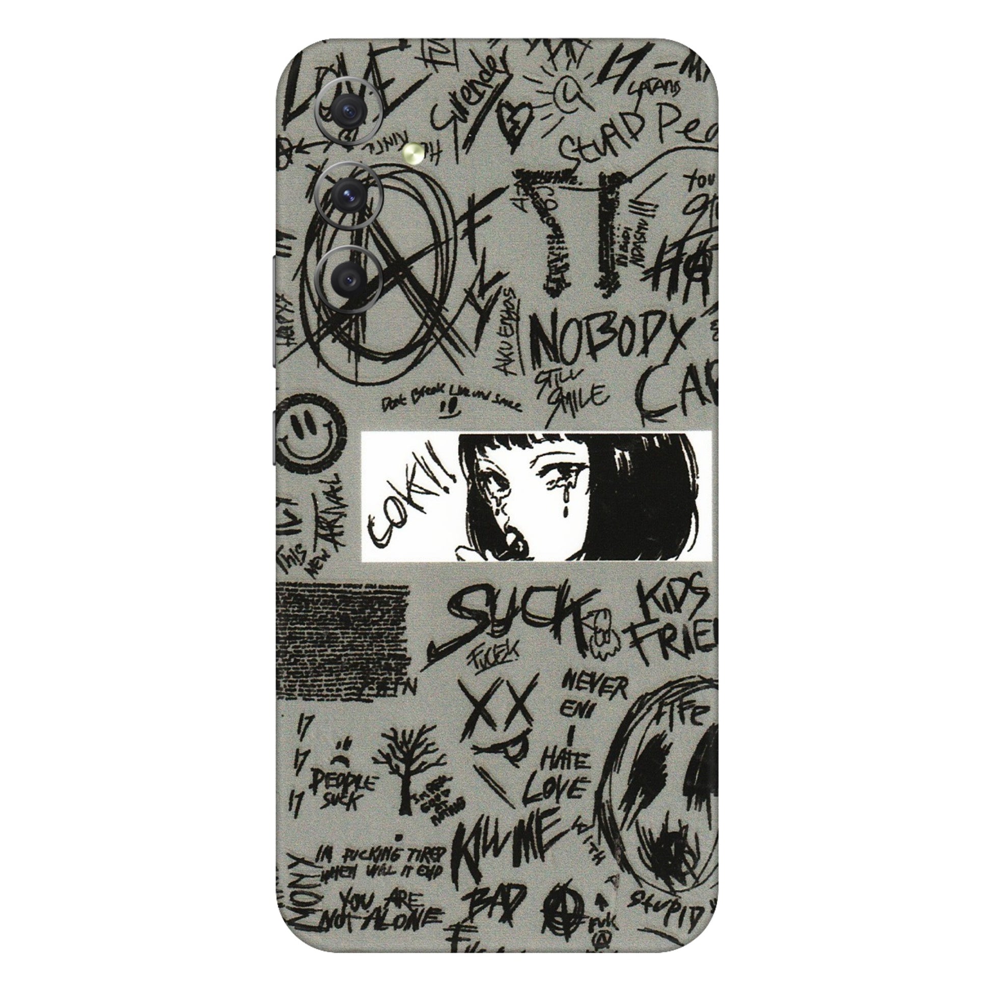 Samsung A/S Series Phone Skins (All Models) - Never Have Love Anime - 3D Embossed Finish (L-260) Samsung Galaxy A34 (5G)
