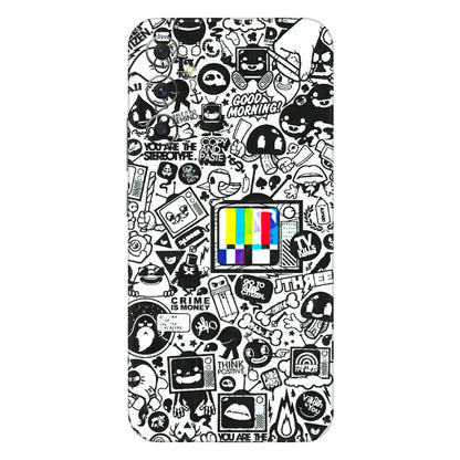 Samsung A/S Series Phone Skins (All Models) - Doodles Positive Art - 3D Embossed Finish (L-263) Samsung Galaxy A34 (5G)