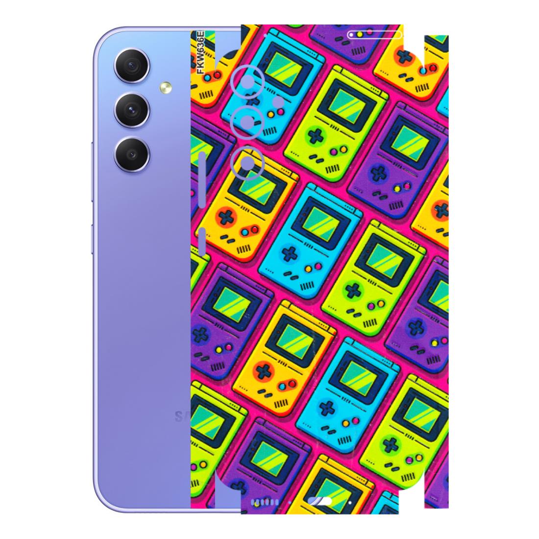 Samsung A/S Series Phone Skins (All Models) - Gameboy Colourful - 3D Embossed Finish (L-266) Samsung Galaxy A34 (5G)