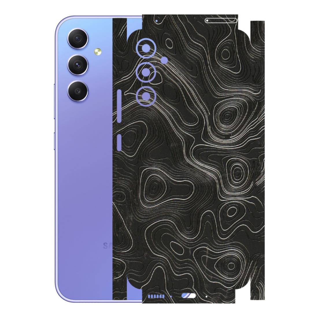 Samsung A/S Series Phone Skins (All Models) - Abstract White Line Map - 3D Embossed Finish (L-269) Samsung Galaxy A34 (5G)