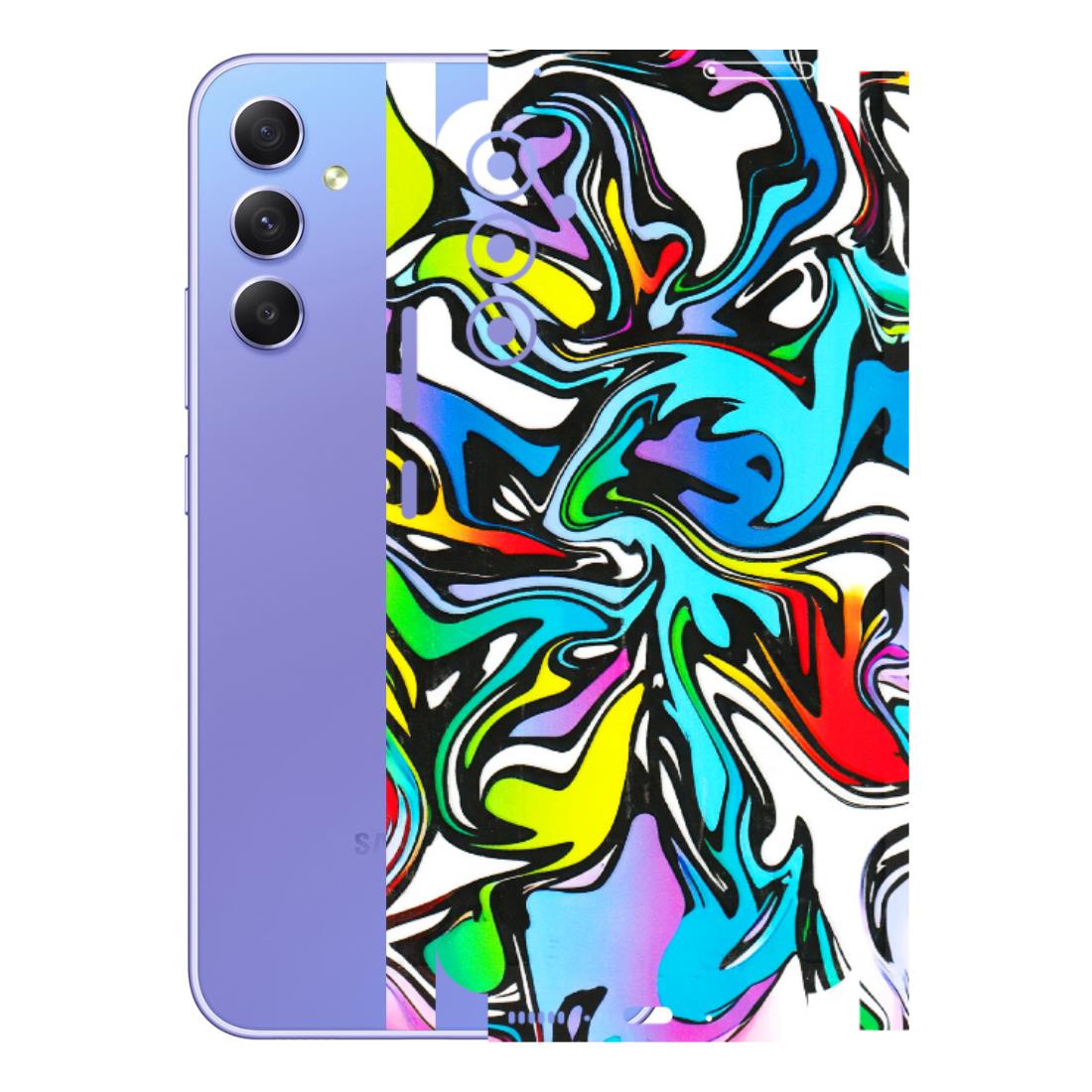 Samsung A/S Series Phone Skins (All Models) - Abstract Colour Paints - 3D Embossed Finish (L-271) Samsung Galaxy A34 (5G)