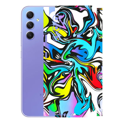 Samsung A/S Series Phone Skins (All Models) - Abstract Colour Paints - 3D Embossed Finish (L-271) Samsung Galaxy A34 (5G)