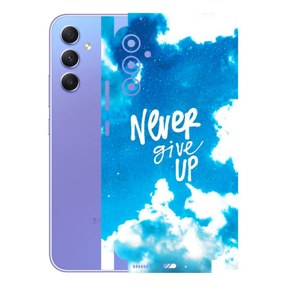 Samsung A/S Series Phone Skins (All Models) - Never Give Up - 3D Embossed Finish (L-279) Samsung Galaxy A34 (5G)