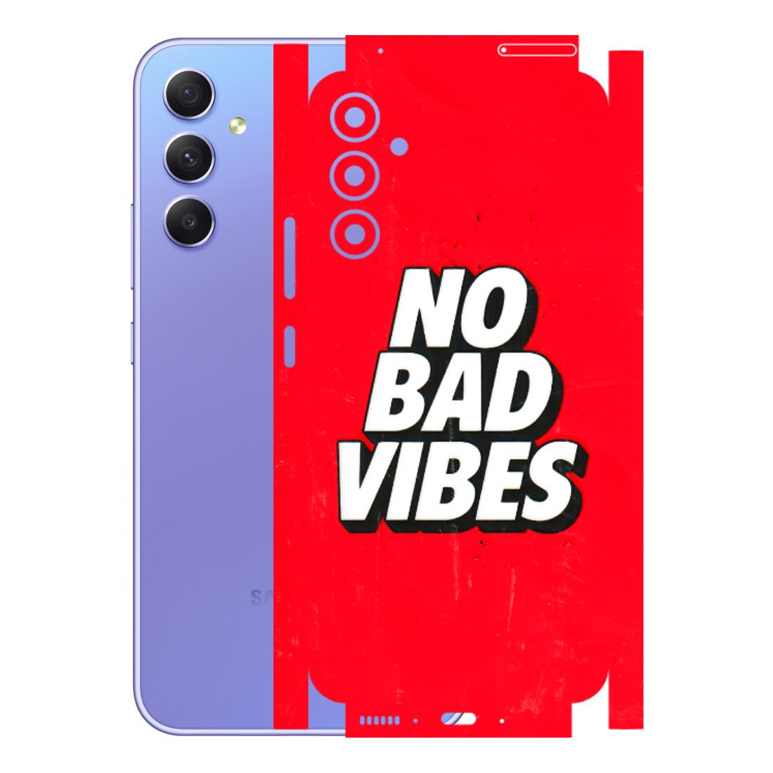 Samsung A/S Series Phone Skins (All Models) - No Bad Vibes - 3D Embossed Finish (L-280) Samsung Galaxy A34 (5G)