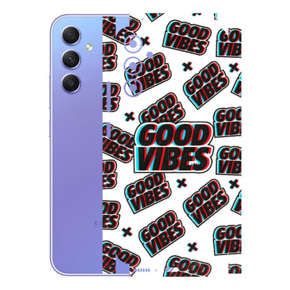 Samsung A/S Series Phone Skins (All Models) - Good Vibes - 3D Embossed Finish (L-282) Samsung Galaxy A34 (5G)