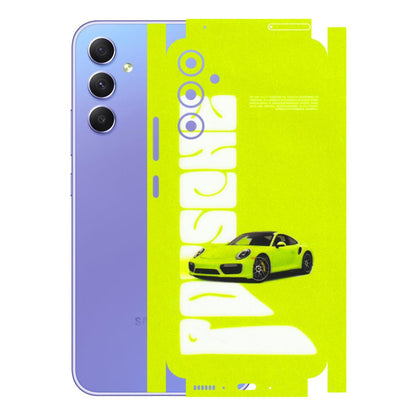 Samsung A/S Series Phone Skins (All Models) - Lime Green Porche - 3D Embossed Finish (L-30) Samsung Galaxy A34 (5G)