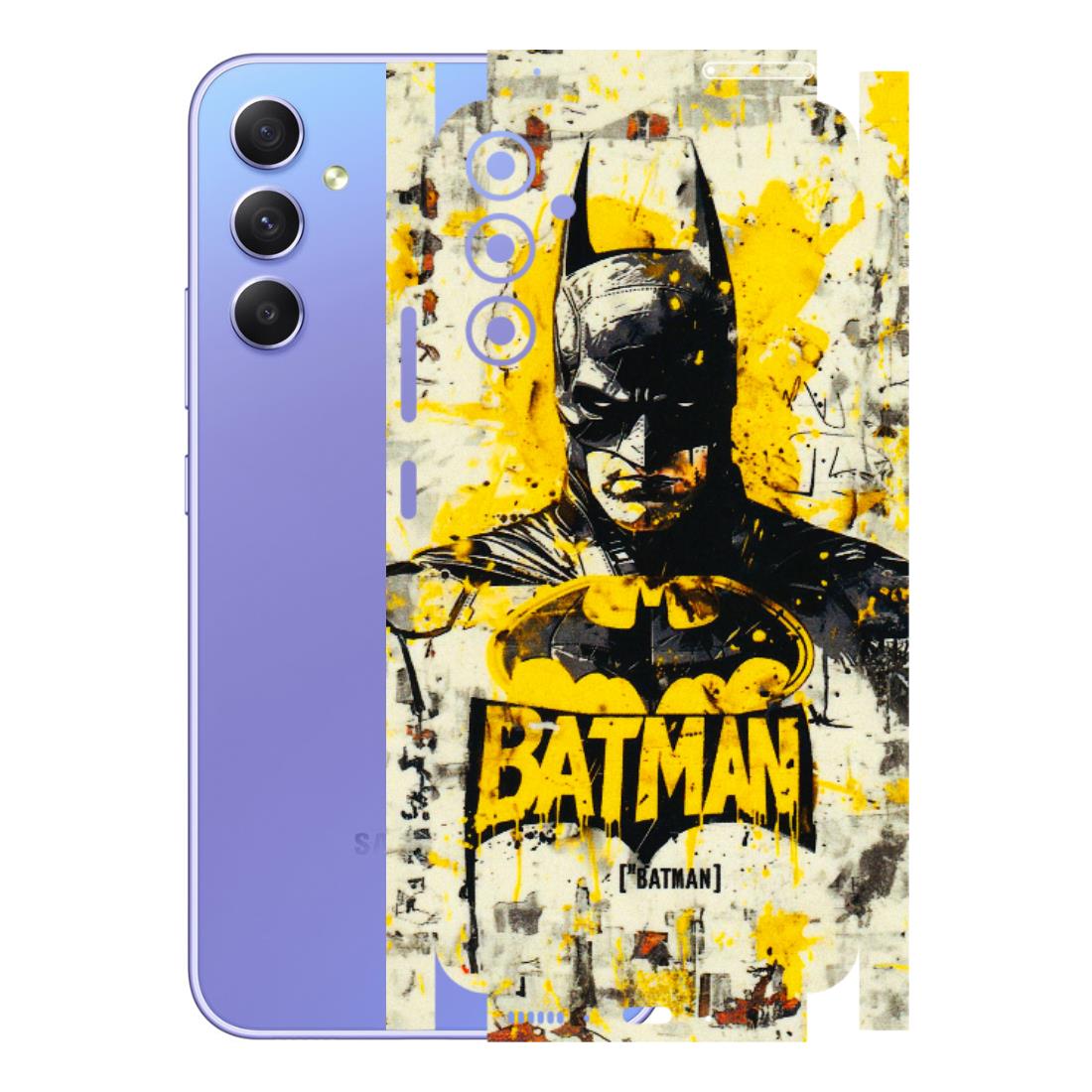 Samsung A/S Series Phone Skins (All Models) - Batman Yellow BT - 3D Embossed Finish (L-304) Samsung Galaxy A34 (5G)