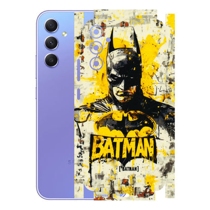 Samsung A/S Series Phone Skins (All Models) - Batman Yellow BT - 3D Embossed Finish (L-304) Samsung Galaxy A34 (5G)