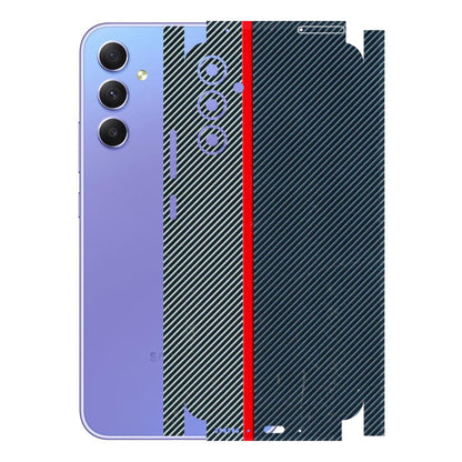 Samsung A/S Series Phone Skins (All Models) - Blue Sober Lines - 3D Embossed Finish (L-305) Samsung Galaxy A34 (5G)