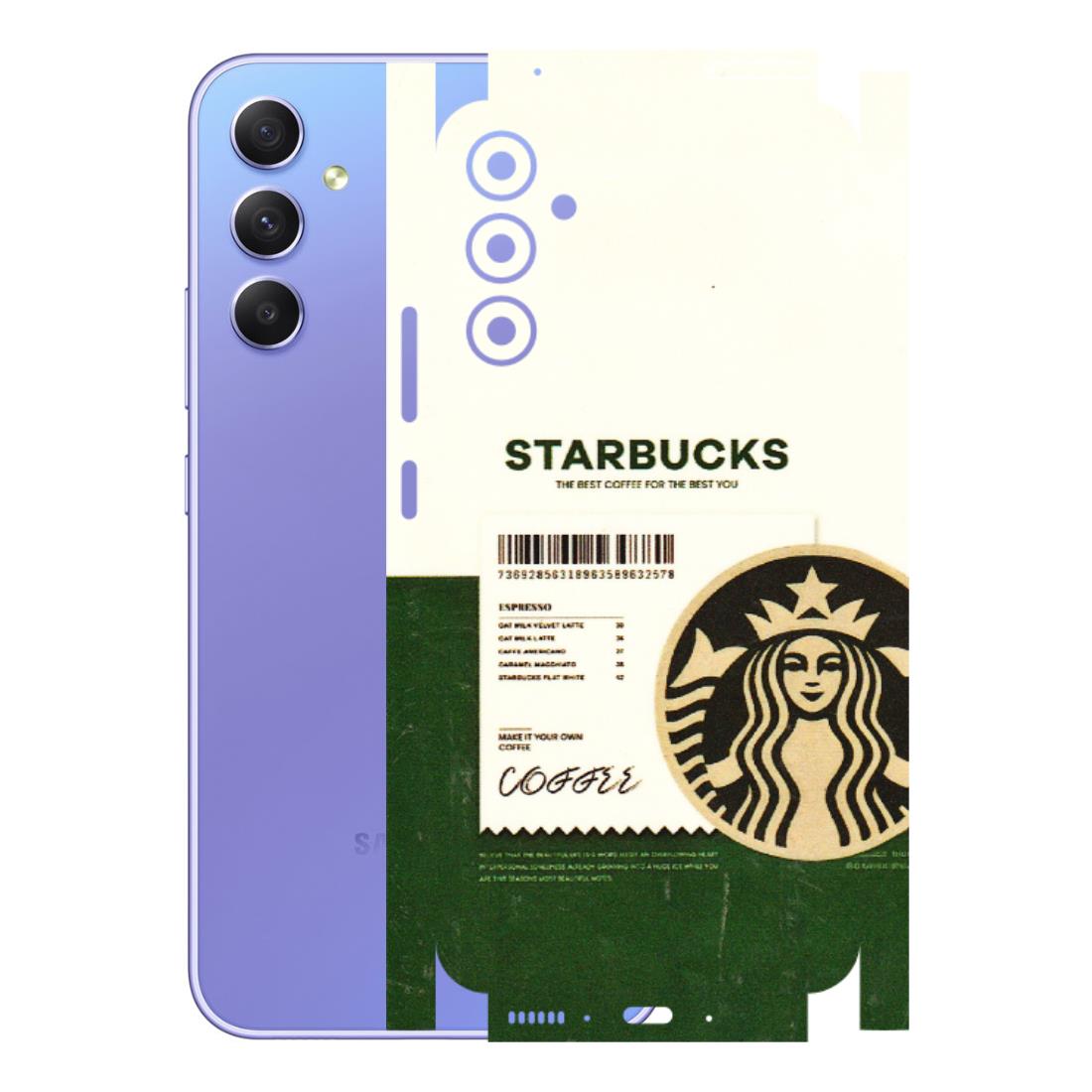 Samsung A/S Series Phone Skins (All Models) - Starbucks Barcode - 3D Embossed Finish (L-308) Samsung Galaxy A34 (5G)