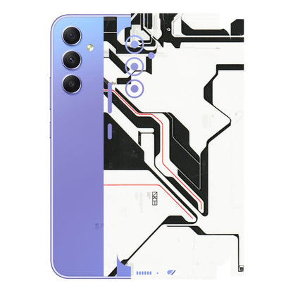 Samsung A/S Series Phone Skins (All Models) - White Techy Logo - 3D Embossed Finish (L-312) Samsung Galaxy A34 (5G)