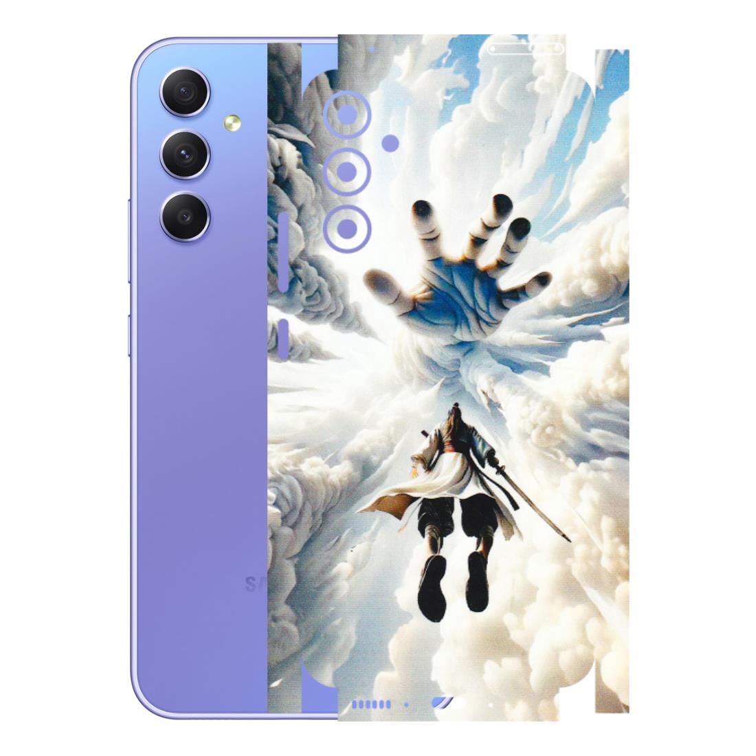 Samsung A/S Series Phone Skins (All Models) - Big Hand With Monkey King - 3D Embossed Finish (L-323) Samsung Galaxy A34 (5G)