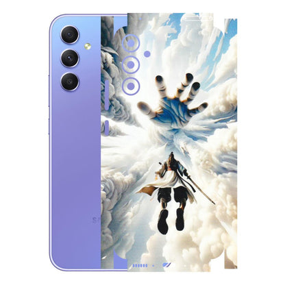 Samsung A/S Series Phone Skins (All Models) - Big Hand With Monkey King - 3D Embossed Finish (L-323) Samsung Galaxy A34 (5G)