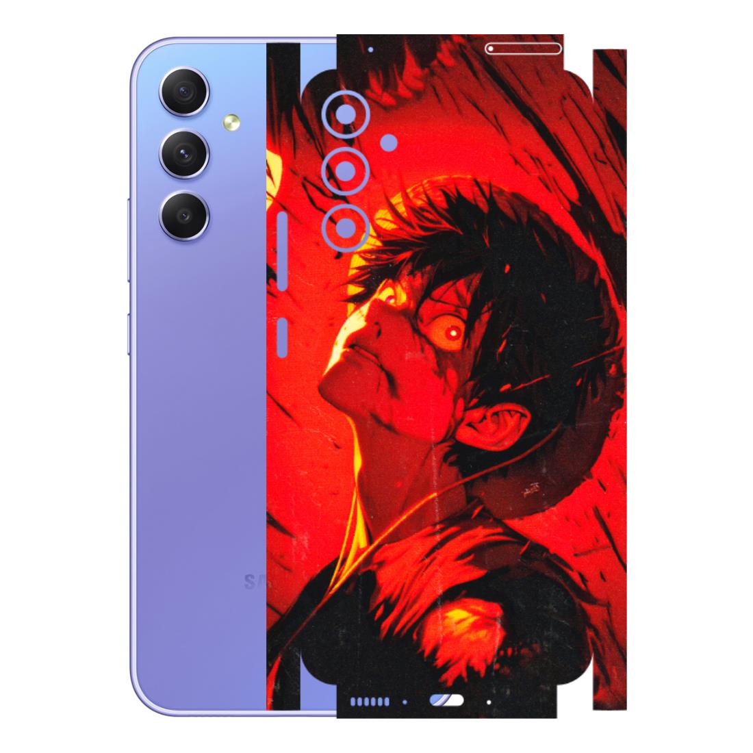 Samsung A/S Series Phone Skins (All Models) - D.Luffy Power Up One Piece Anime - 3D Embossed Finish (L-326) Samsung Galaxy A34 (5G)