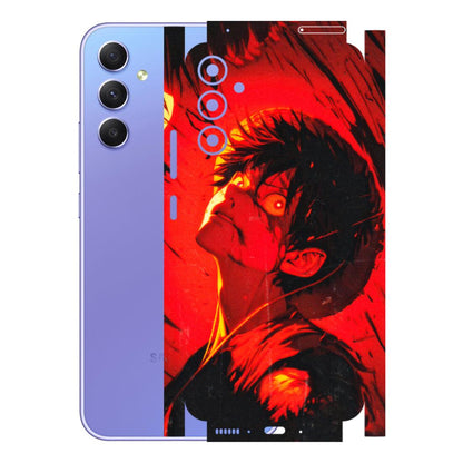 Samsung A/S Series Phone Skins (All Models) - D.Luffy Power Up One Piece Anime - 3D Embossed Finish (L-326) Samsung Galaxy A34 (5G)