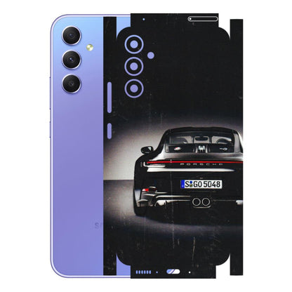 Samsung A/S Series Phone Skins (All Models) - New Black Porsche GT3 - 3D Embossed Finish (L-327) Samsung Galaxy A34 (5G)