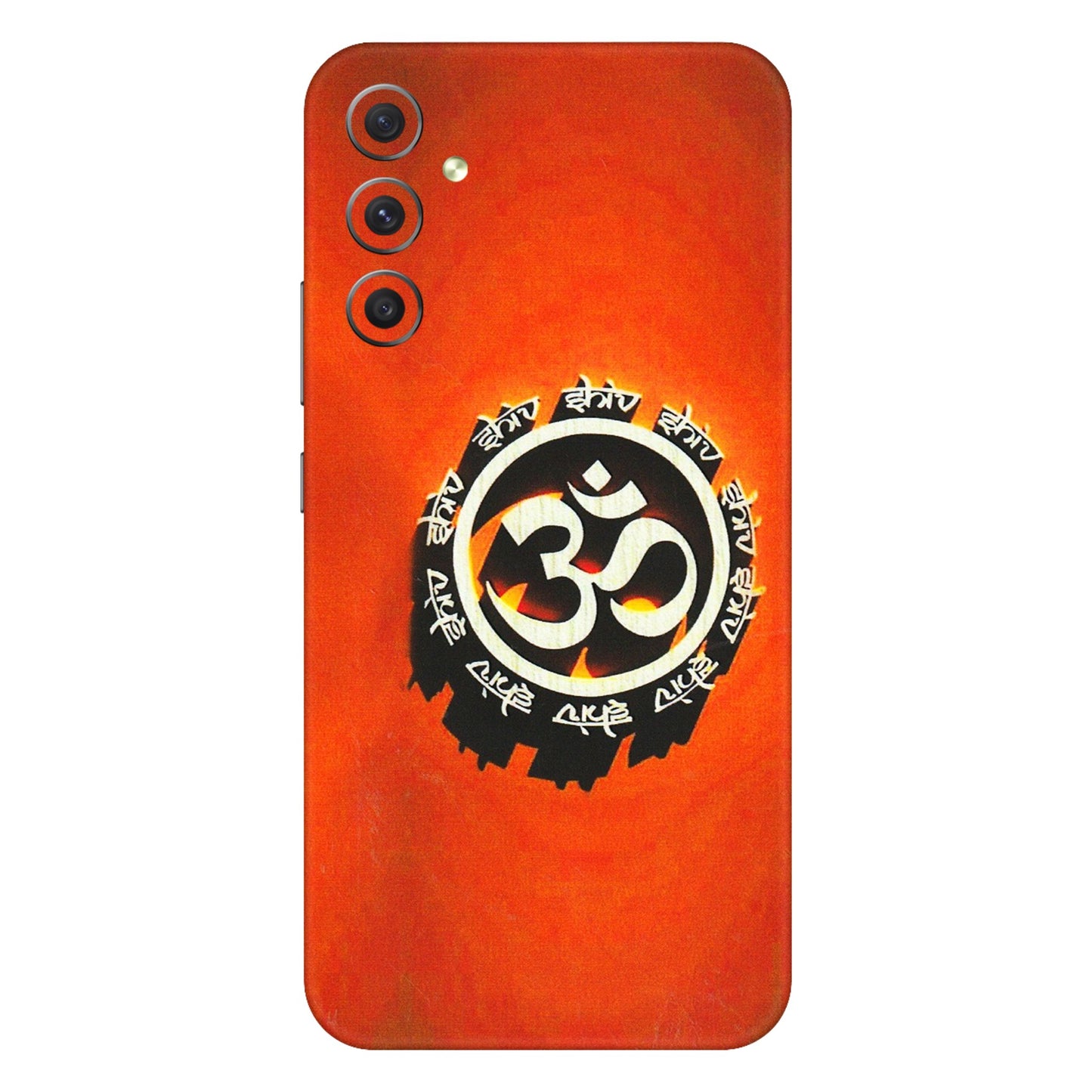 Samsung A/S Series Phone Skins (All Models) - Aum Shiv Orange - 3D Embossed Finish (L-32) Samsung Galaxy A34 (5G)