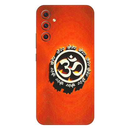 Samsung A/S Series Phone Skins (All Models) - Aum Shiv Orange - 3D Embossed Finish (L-32) Samsung Galaxy A34 (5G)
