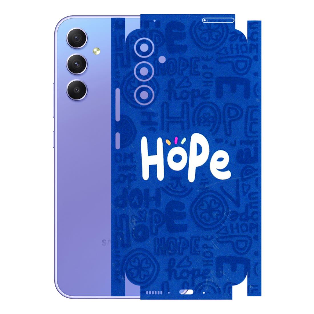 Samsung A/S Series Phone Skins (All Models) - Hope Doodles Blue - 3D Embossed Finish (L-43) Samsung Galaxy A34 (5G)