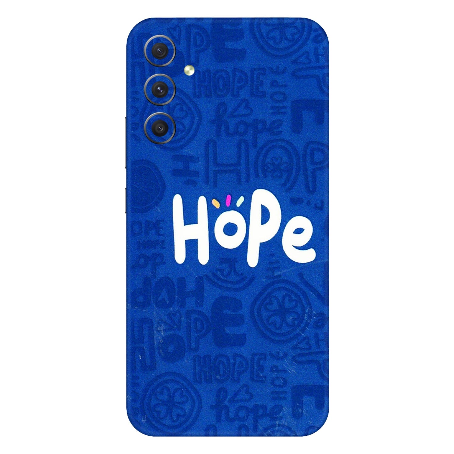 Samsung A/S Series Phone Skins (All Models) - Hope Doodles Blue - 3D Embossed Finish (L-43) Samsung Galaxy A34 (5G)