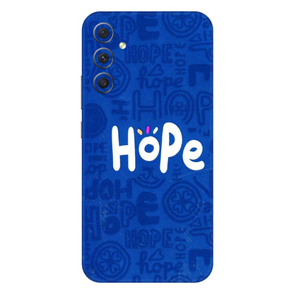Samsung A/S Series Phone Skins (All Models) - Hope Doodles Blue - 3D Embossed Finish (L-43) Samsung Galaxy A34 (5G)