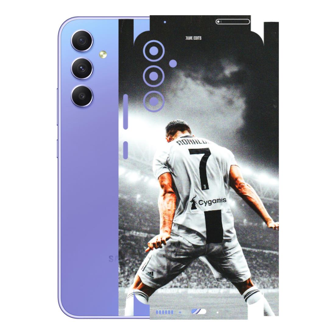 Samsung A/S Series Phone Skins (All Models) - Ronaldo CR7 Crazy - 3D Embossed Finish (L-44) Samsung Galaxy A34 (5G)