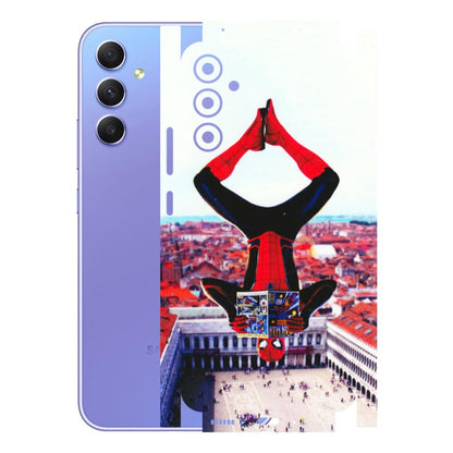 Samsung A/S Series Phone Skins (All Models) - Spiderman Hanging - 3D Embossed Finish (L-53) Samsung Galaxy A34 (5G)