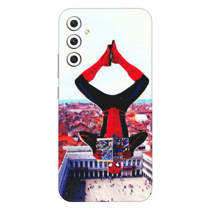 Samsung A/S Series Phone Skins (All Models) - Spiderman Hanging - 3D Embossed Finish (L-53) Samsung Galaxy A34 (5G)