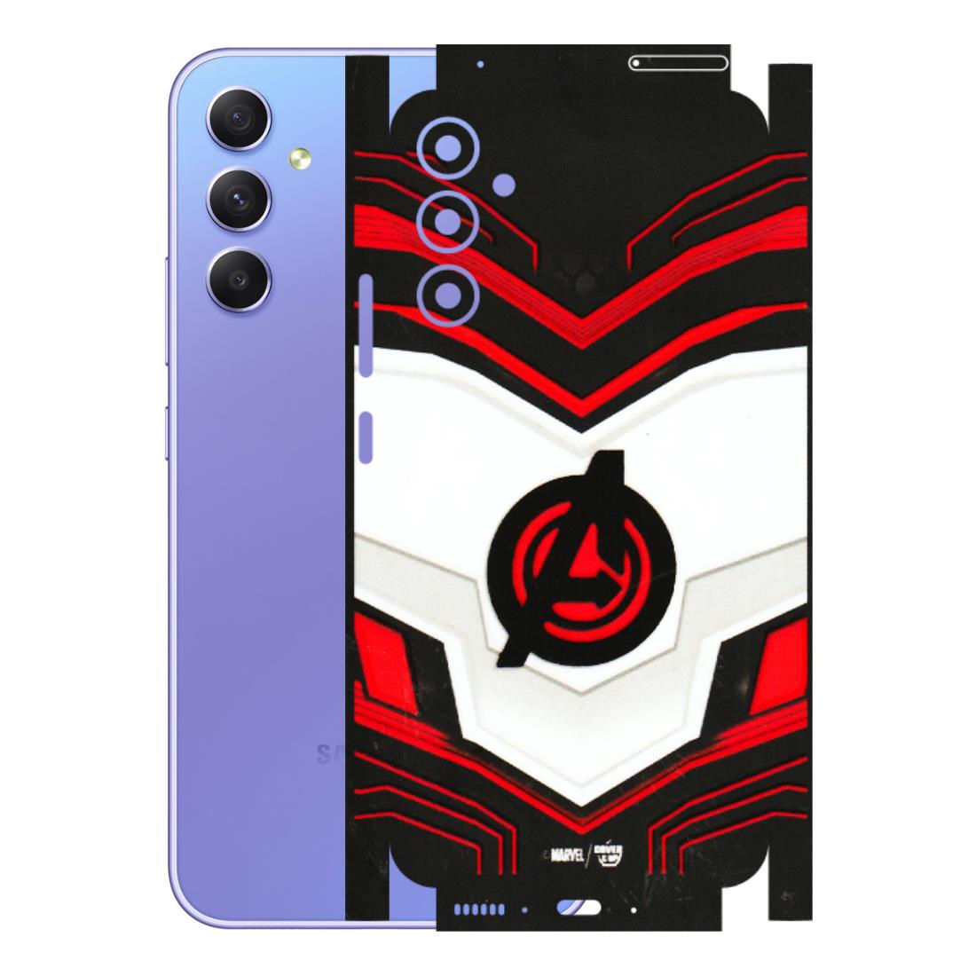 Samsung A/S Series Phone Skins (All Models) - Avengers Logo - 3D Embossed Finish (L-55) Samsung Galaxy A34 (5G)