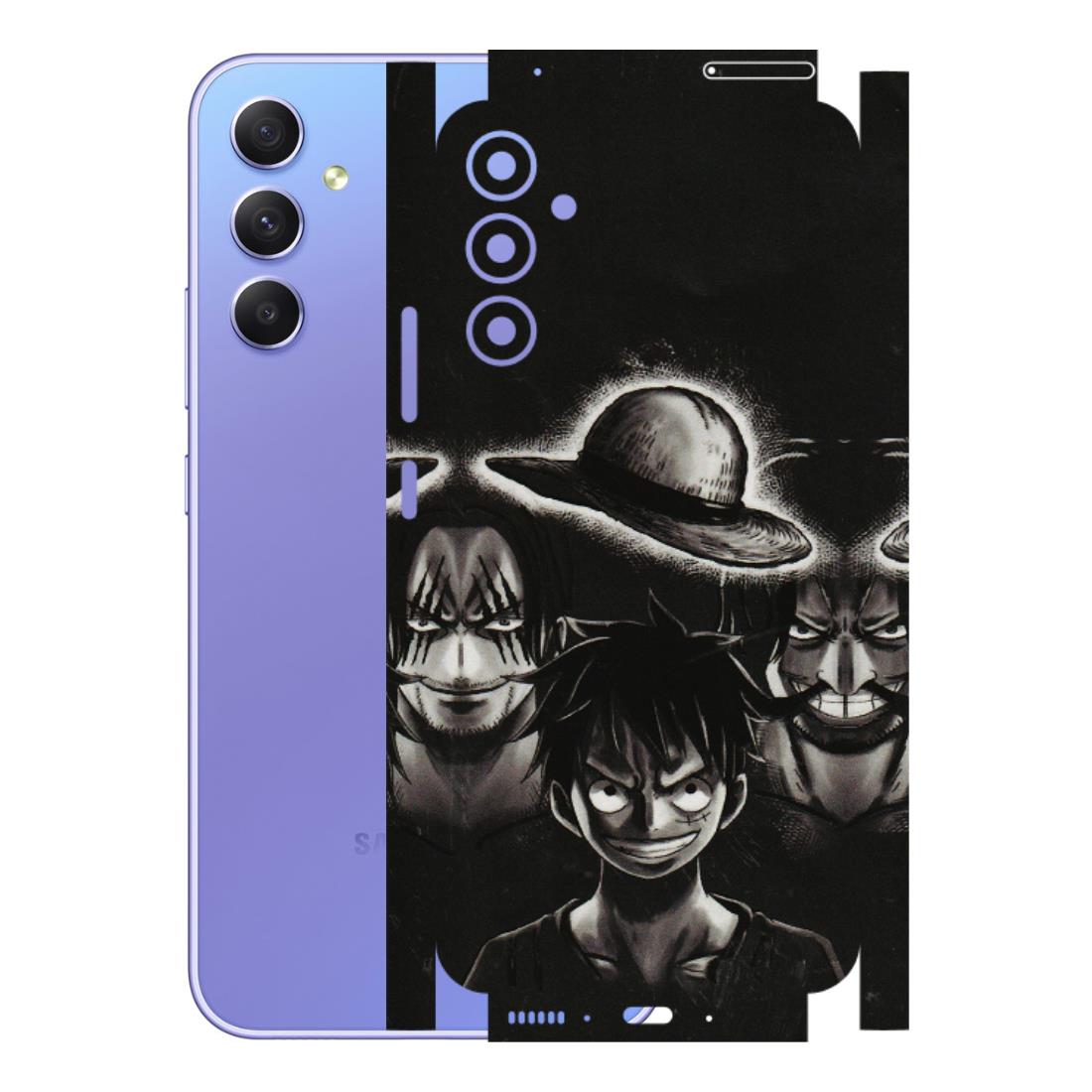 Samsung A/S Series Phone Skins (All Models) - Black Luffy Hat - 3D Embossed Finish (L-57) Samsung Galaxy A34 (5G)