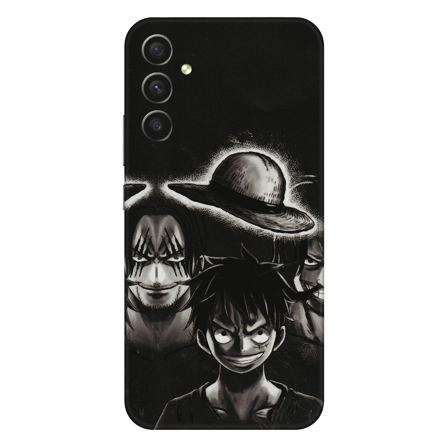 Samsung A/S Series Phone Skins (All Models) - Black Luffy Hat - 3D Embossed Finish (L-57) Samsung Galaxy A34 (5G)
