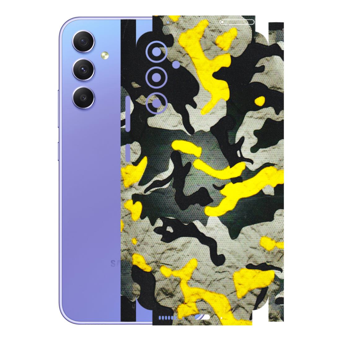 Samsung A/S Series Phone Skins (All Models) - Yellow Camouflage - 3D Embossed Finish (L-61) Samsung Galaxy A34 (5G)