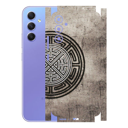 Samsung A/S Series Phone Skins (All Models) - Mysterious Circular Design - 3D Embossed Finish (L-63) Samsung Galaxy A34 (5G)