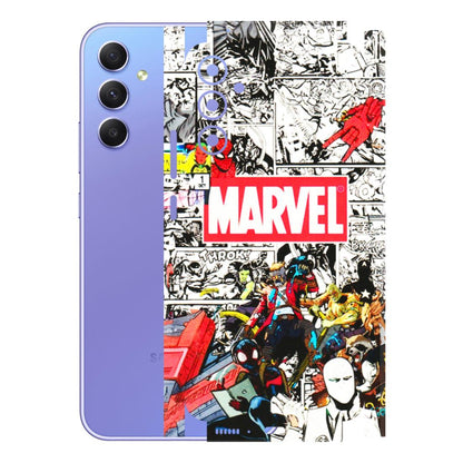 Samsung A/S Series Phone Skins (All Models) - Marvel Colorful Comic - 3D Embossed Finish (L-64) Samsung Galaxy A34 (5G)