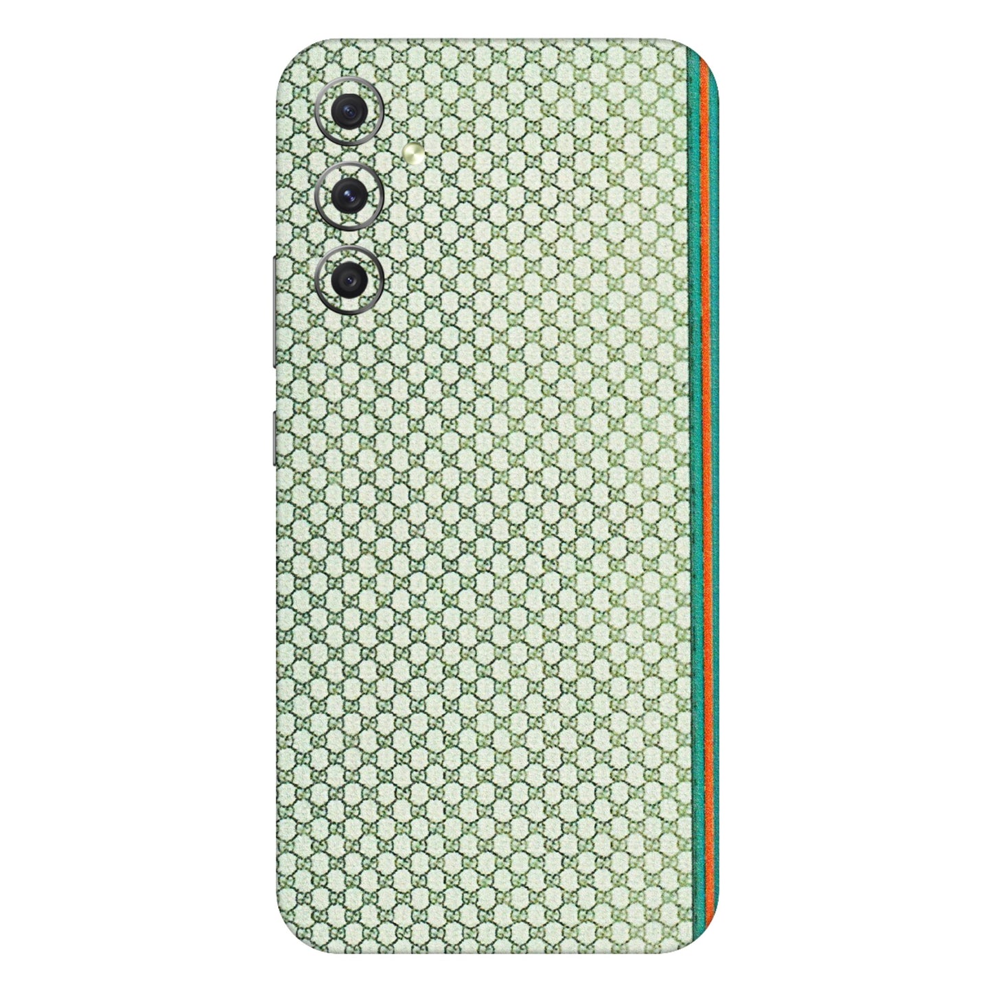 Samsung A/S Series Phone Skins (All Models) - Gucci Fabric Pattern - 3D Embossed Finish (L-73) Samsung Galaxy A34 (5G)