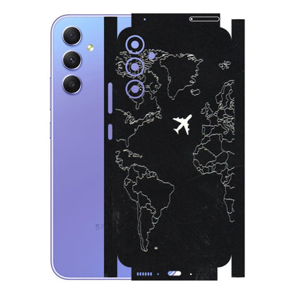 Samsung A/S Series Phone Skins (All Models) - Never Ending Travel - 3D Embossed Finish (L-79) Samsung Galaxy A34 (5G)