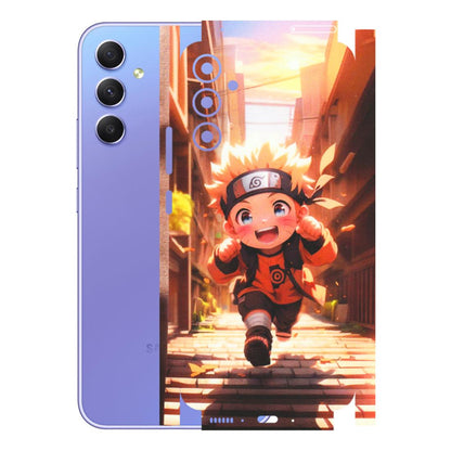 Samsung A/S Series Phone Skins (All Models) - Naruto Cute Toon Running - Matte Finish (M-04) Samsung Galaxy A34 (5G)