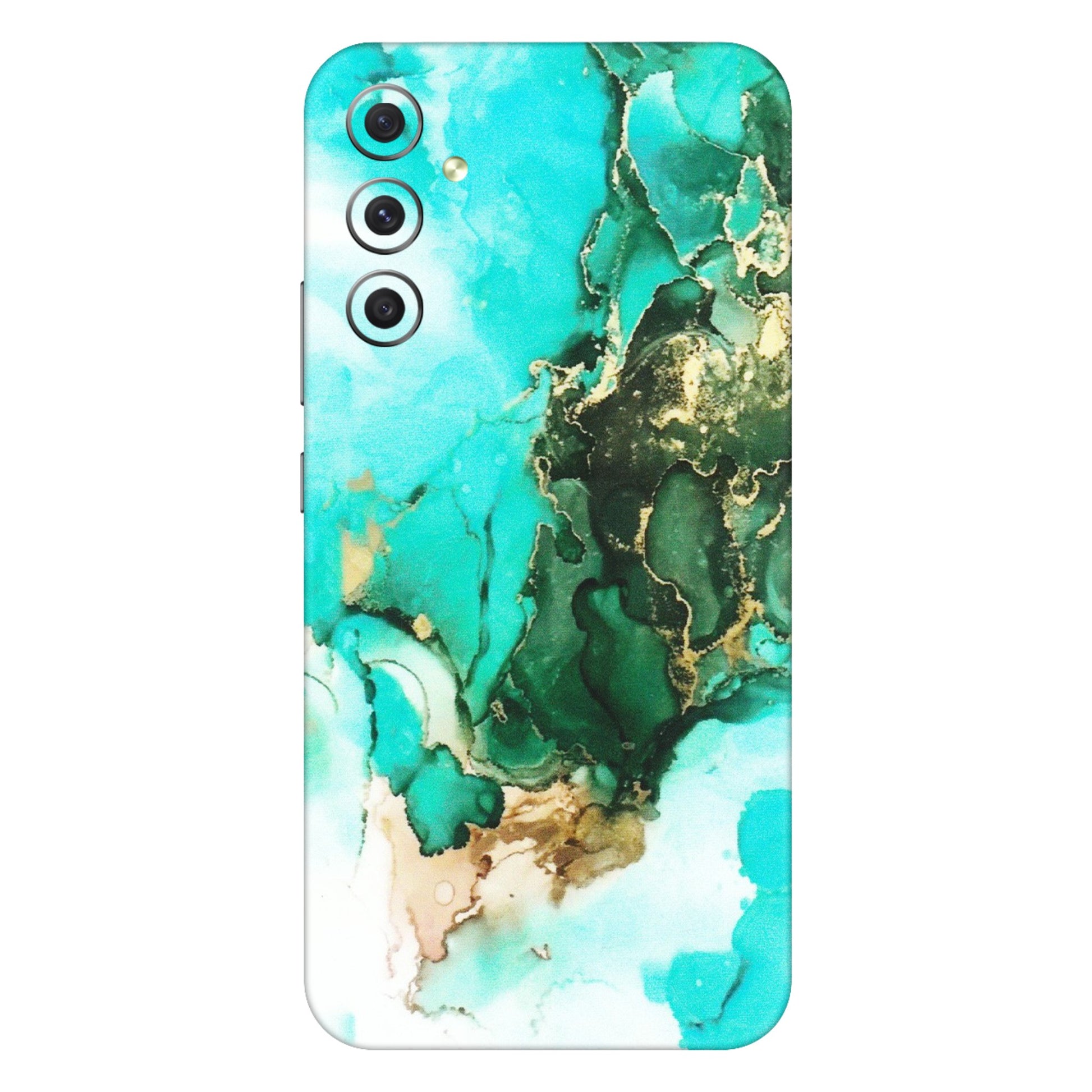 Samsung A/S Series Phone Skins (All Models) - The Blue Gold Marble - Matte Finish (M-124) Samsung Galaxy A34 (5G)