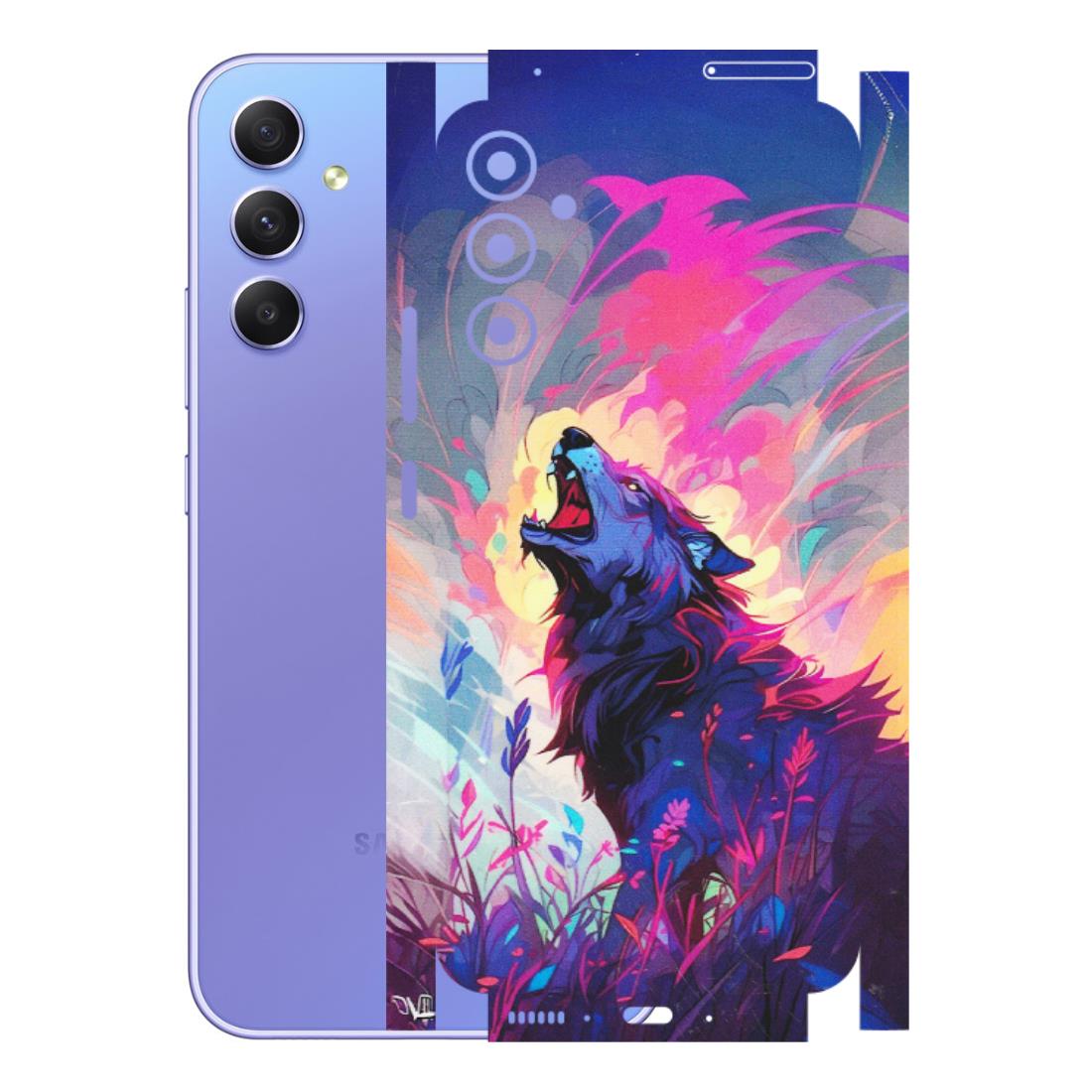Samsung A/S Series Phone Skins (All Models) - New Wild Wolf Abstract - Matte Finish (M-125) Samsung Galaxy A34 (5G)
