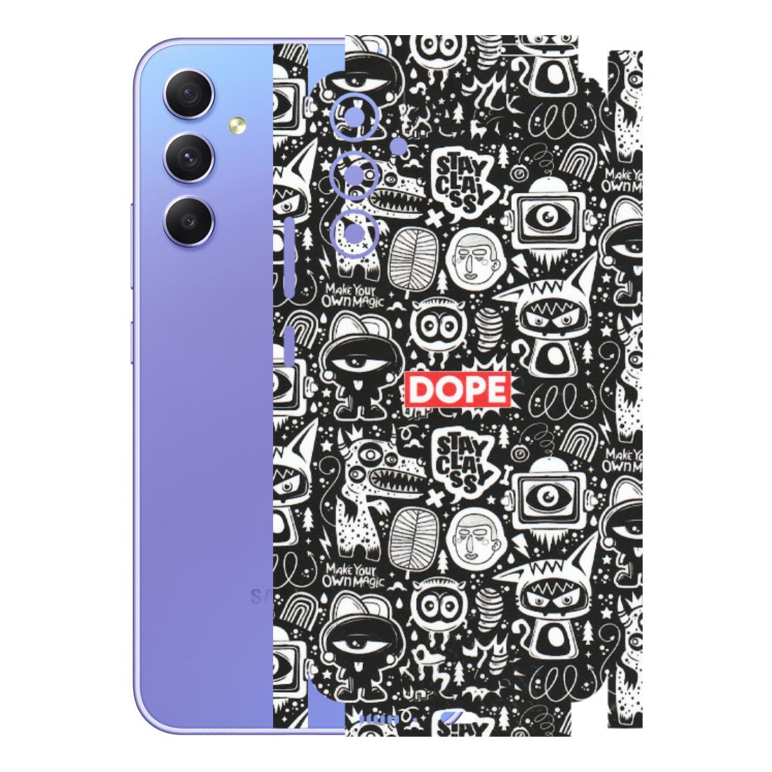 Samsung A/S Series Phone Skins (All Models) - Dope Stay Classy Black Doodles - Matte Finish (M-126) Samsung Galaxy A34 (5G)