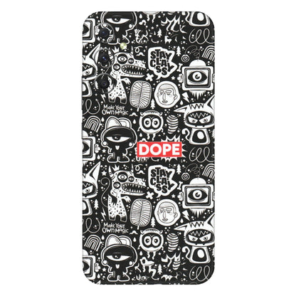 Samsung A/S Series Phone Skins (All Models) - Dope Stay Classy Black Doodles - Matte Finish (M-126) Samsung Galaxy A34 (5G)