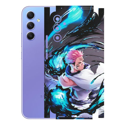 Samsung A/S Series Phone Skins (All Models) - New Jujutsu Kaisen Grey Blue Anime - Matte Finish (M-127) Samsung Galaxy A34 (5G)