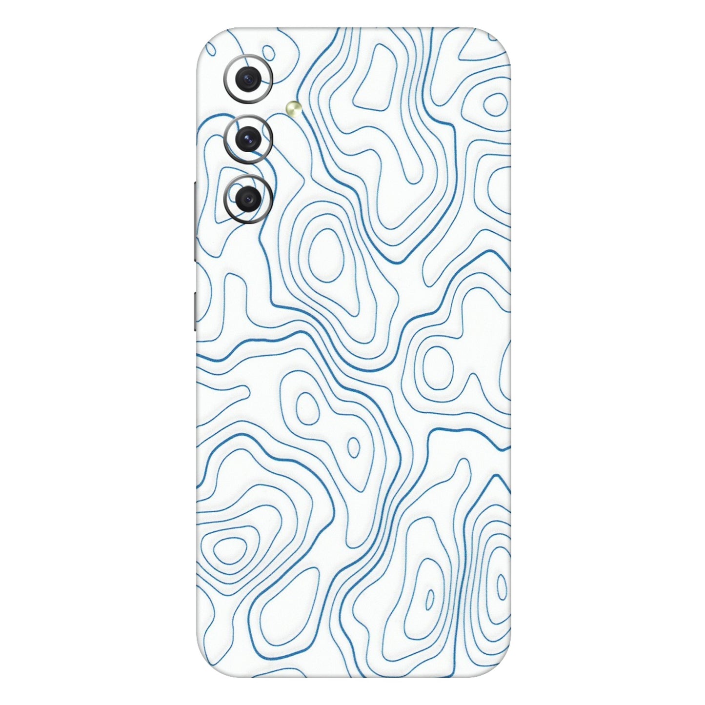 Samsung A/S Series Phone Skins (All Models) - Blue And White Swirls - Matte Finish (M-139) Samsung Galaxy A34 (5G)